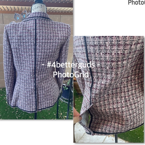 New Veronica Beard “Theron” Tweed Double Breasted Tailored Trim Jacket Size 6 - Picture 11 of 16